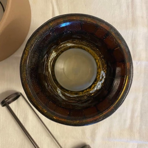 PartyLite Amaretto Swirl Multi Tealight Lamp Base P91067B Shade P91057S RETIRED - Picture 5 of 7